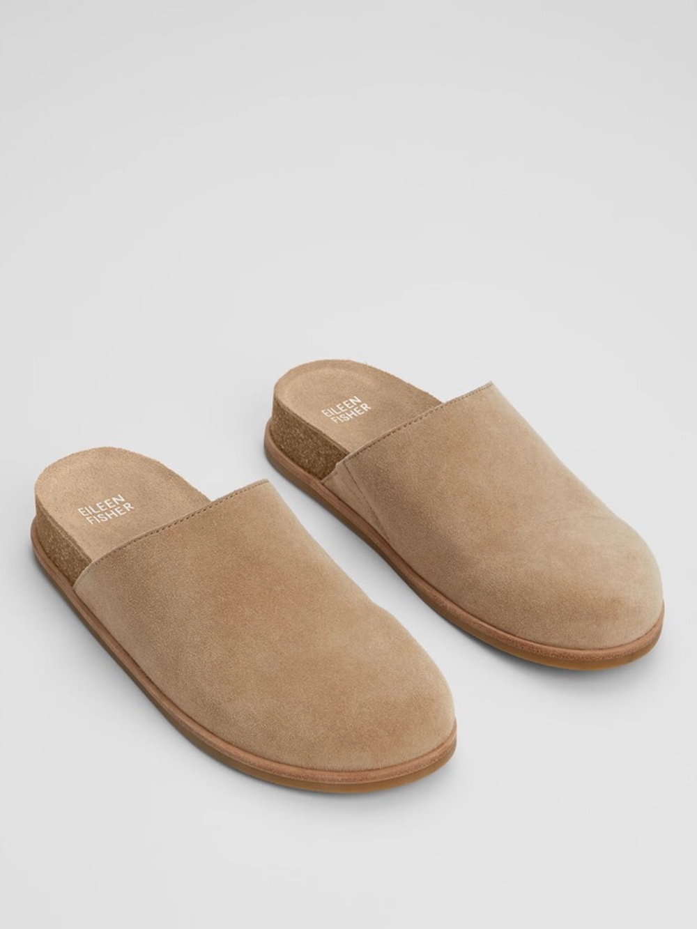 Eileen Fisher Bios Ecru Tan Suede Slip-On Mule Clogs 8 - Picture 14 of 15